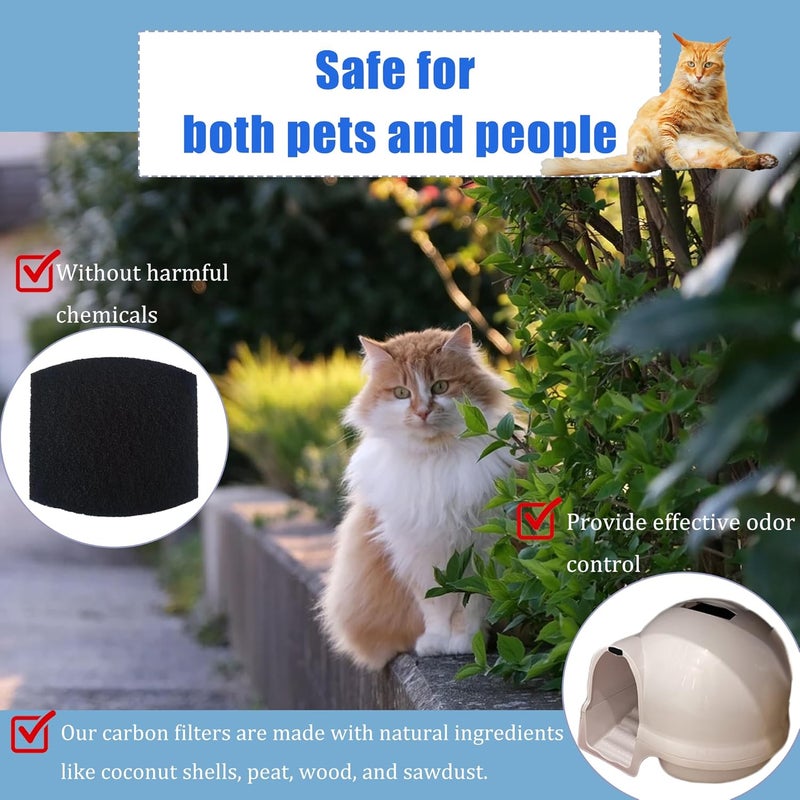PurifyLogix Carbon Filters Compatible with Petmate Booda Clean Step Cat Litter Box - Thickened and Durable Activated Charcoal Filters, Absorb Odors/Control Damp from Pets/Keep Home Fresh (6 Pack) - Image 5